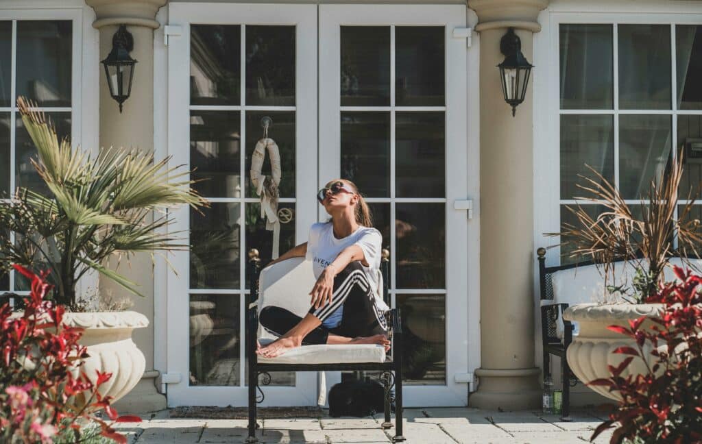 Relaxing in the Outdoor Area